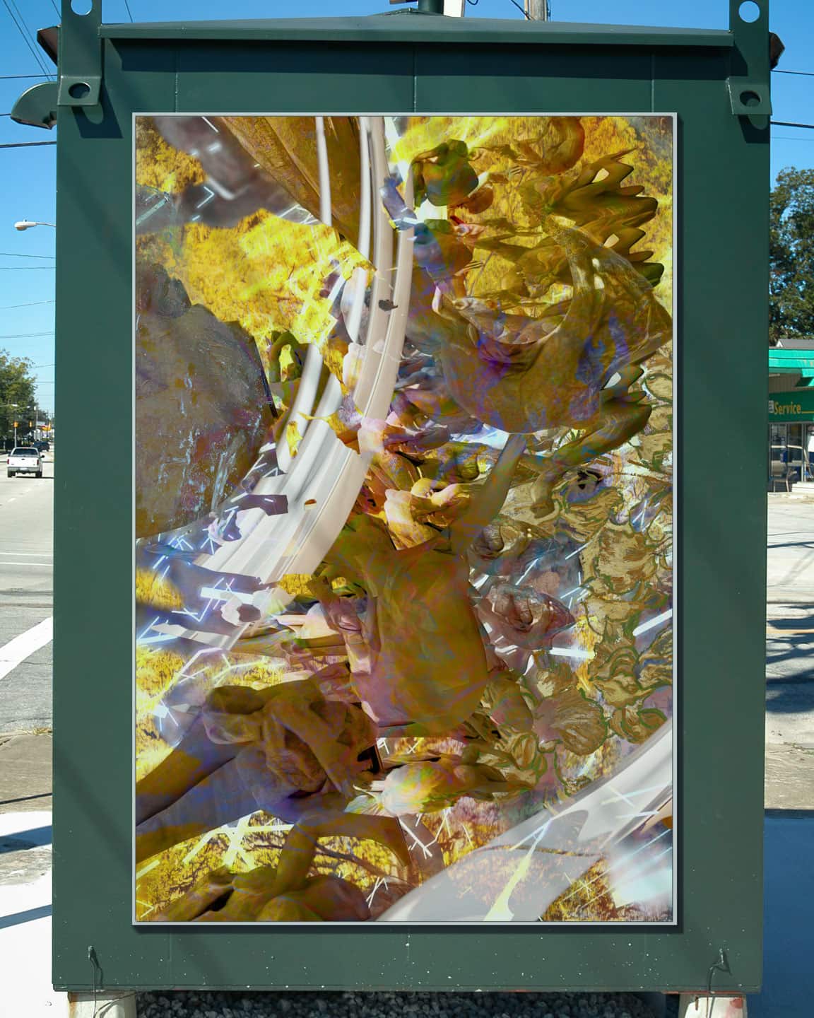 <u>Alex Fischer</u>, <em>Day Greys and Golds</em> Service, 2021-10-12 digital composite on a fuse box