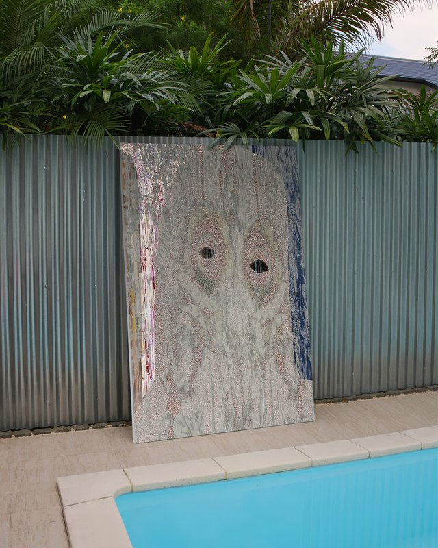 Alex Fischer, Daily poolside, 2012-03-17 digital composite, 17263×12000px, 57½×40″, 1462×1016㎜ print