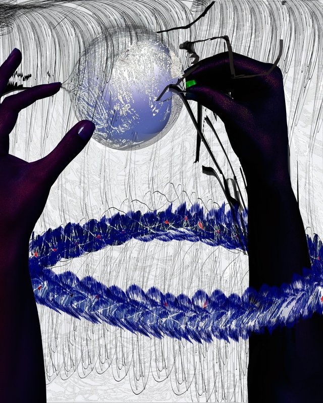 Alex Fischer, Blue Lei, 2015-09-13 digital, 20000×16000px, 1910×1528㎜ print