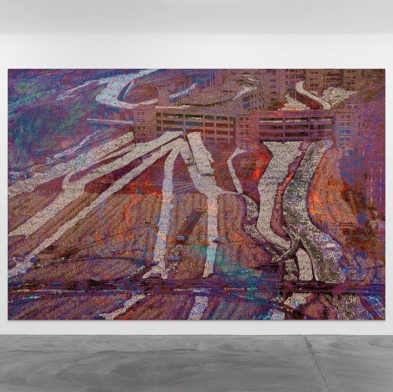 Alex Fischer, Jamaraat Bridge, 2017-11-30 digital composite mockup, 12000×18000px, 3048×4572㎜ print