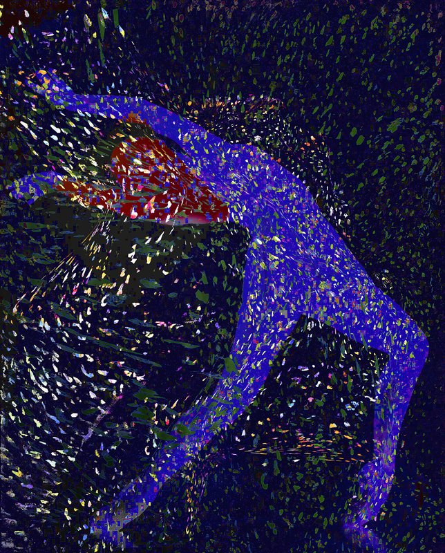 Alex Fischer, Dive, 2020-12-14 digital, produced as a unique 72 × 58 inch giclee on epson matte paper, 25777×32000px, 60×74¾″, 1530×1892㎜ print