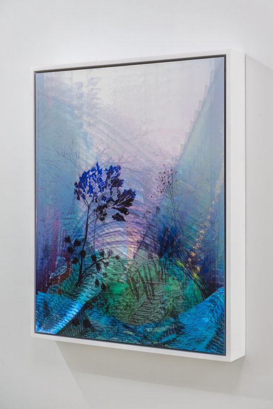 Alex Fischer, Pale Rhythm, 2022-07-12, a unique 22½×18 inch matte gicleé mounted to aluminum, framed. As seen in Giving Entry at NAMARA projects.