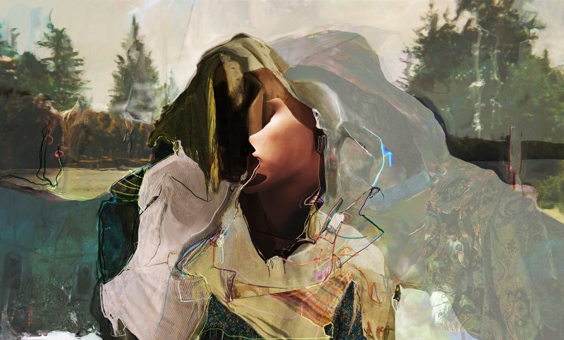 untitled (250518) (alternate), 2025, 32 × 44 in, mixed media