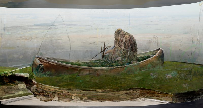 Straw Man, 2011, 96 × 180 × 0.5 in, matte giclée print