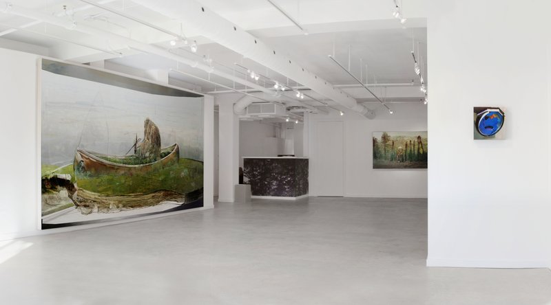 Straw Man (alternate), 2011, 96 × 180 × 0.5 in, matte giclée print
