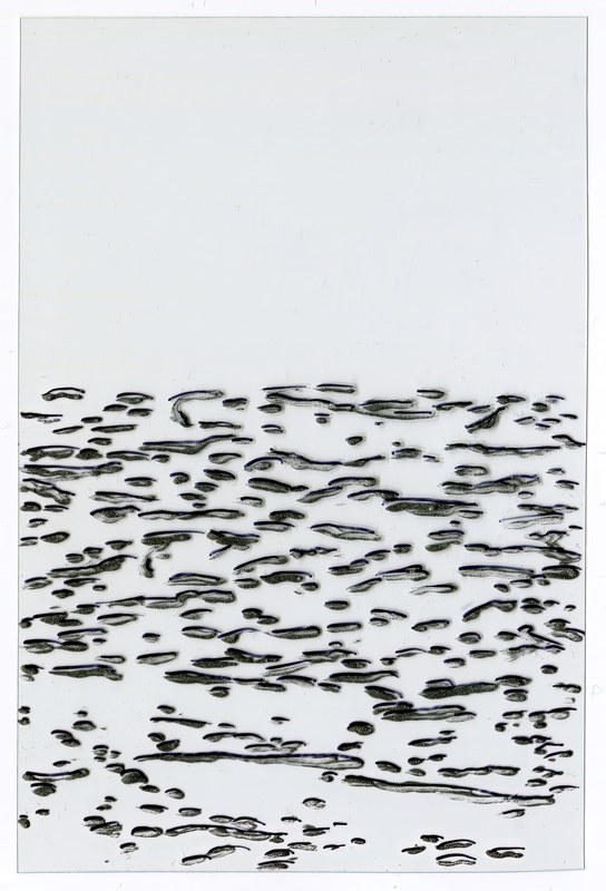 VII 6000 I6, 2015, 6 × 4 in, acrylic on transparent acrylic