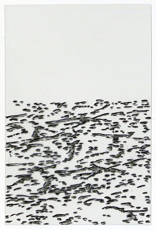 VII 6000 I8, 2015, 6 × 4 in, acrylic on transparent acrylic