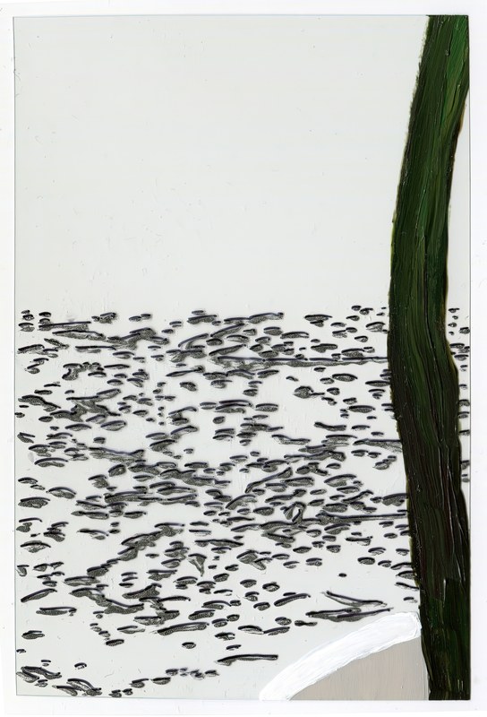 VII 6000 I9, 2015, 6 × 4 in, acrylic on transparent acrylic