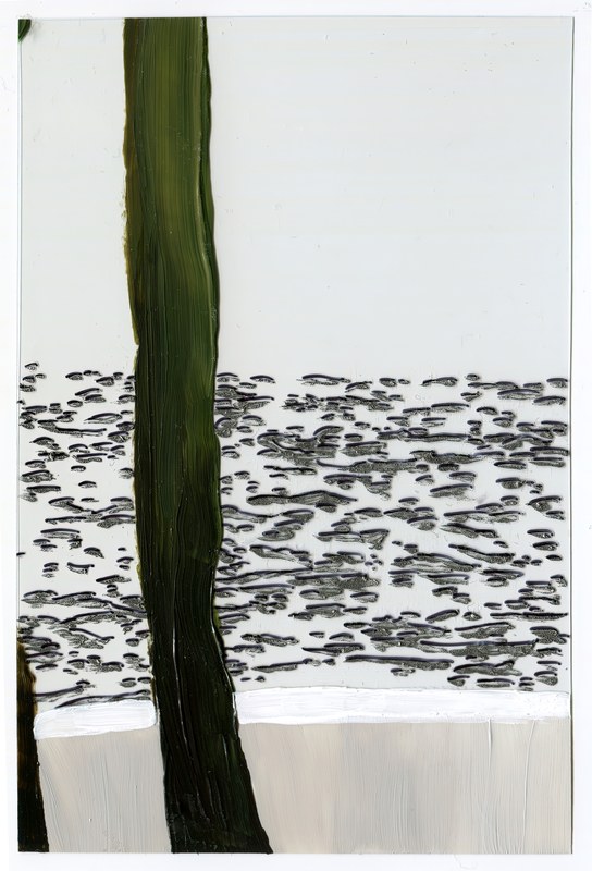 VII 6000 I10, 2015, 6 × 4 in, acrylic on transparent acrylic