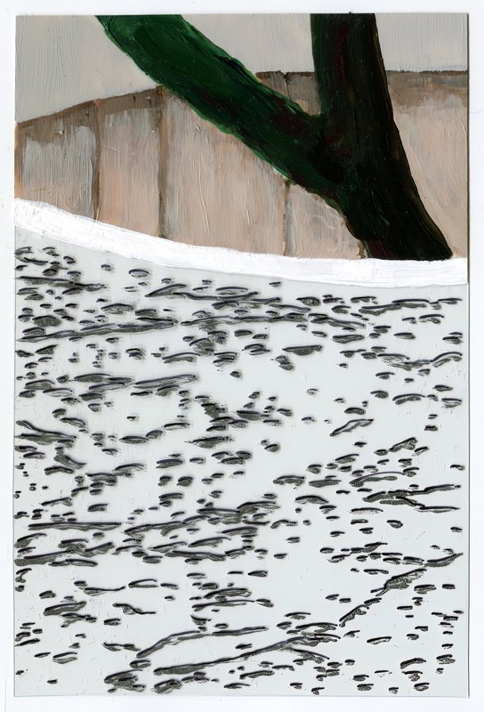 VII 6000 J4, 2015, 6 × 4 in, acrylic on transparent acrylic