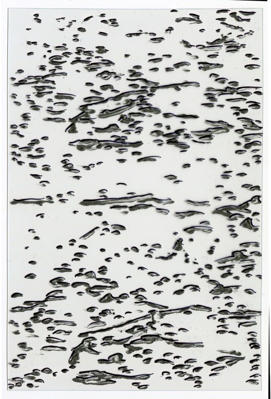 VII 6000 J7, 2015, 6 × 4 in, acrylic on transparent acrylic