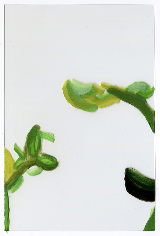 VII 6000 B1, 2015, 6 × 4 in, acrylic on transparent acrylic