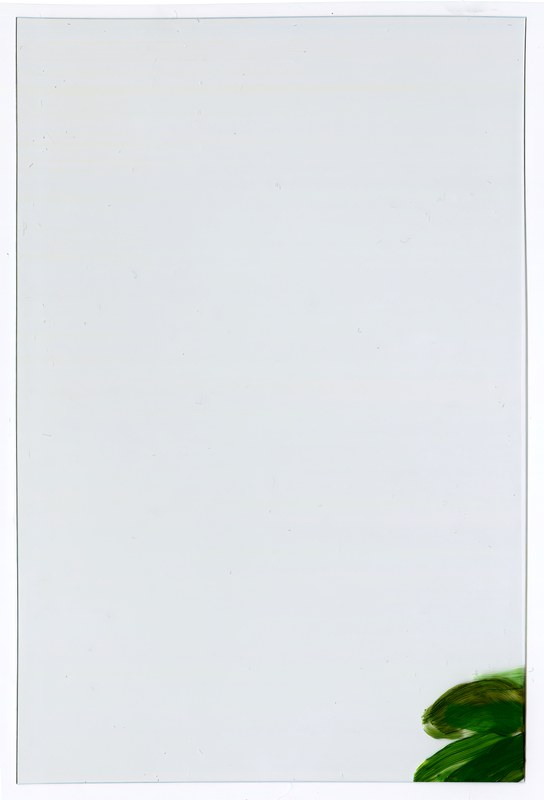 VII 6000 B5, 2015, 6 × 4 in, acrylic on transparent acrylic