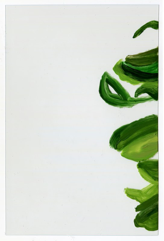 VII 6000 D6, 2015, 6 × 4 in, acrylic on transparent acrylic
