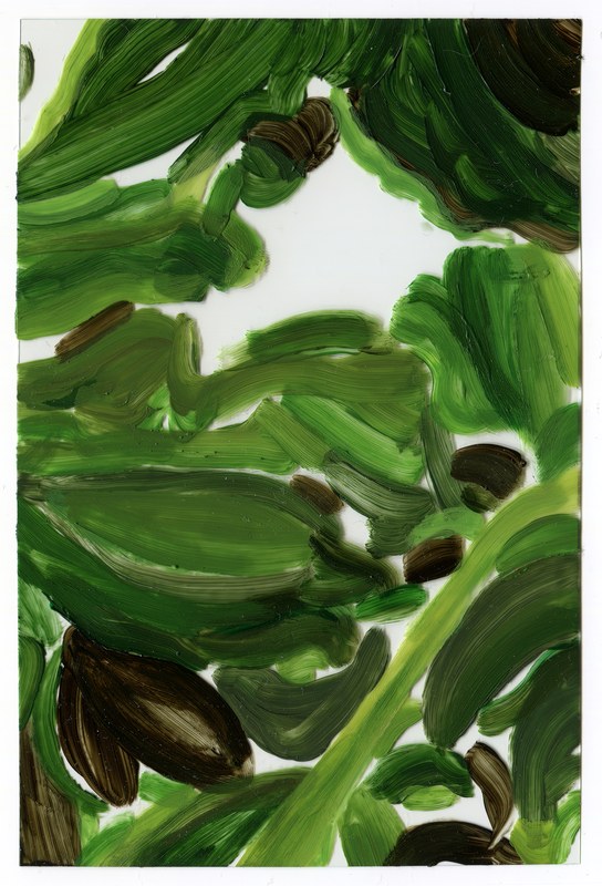 VII 6000 D8, 2015, 6 × 4 in, acrylic on transparent acrylic
