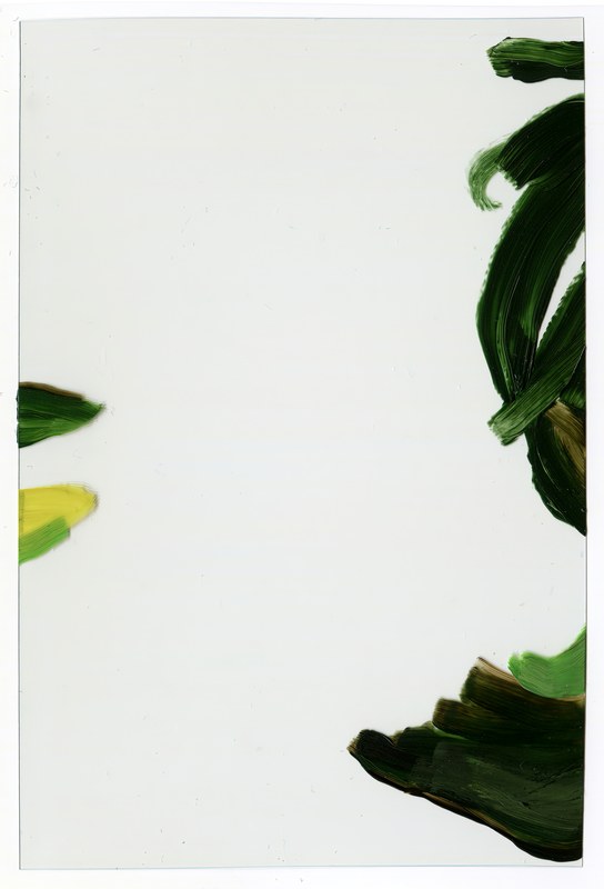 VII 6000 E6, 2015, 6 × 4 in, acrylic on transparent acrylic