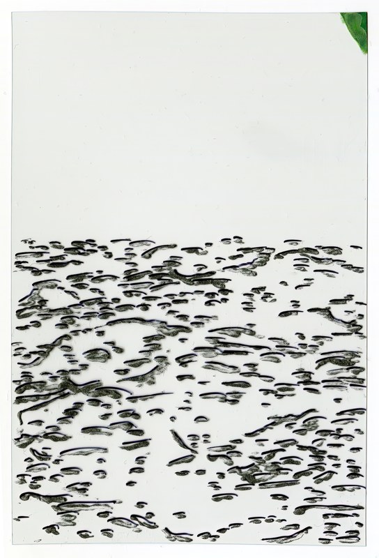 VII 6000 I2, 2015, 6 × 4 in, acrylic on transparent acrylic