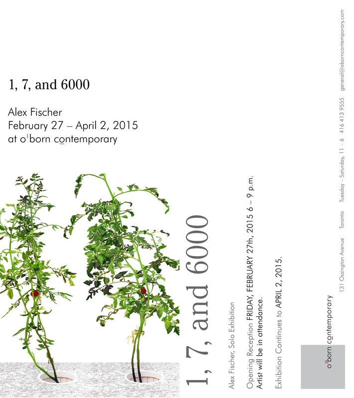 Alex Fischer, 1 7 and 6000 O'Born Contemporary invite card 01, 2015