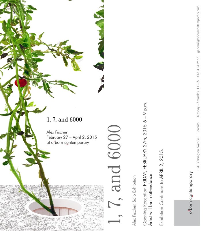 Alex Fischer, 1 7 and 6000 O'Born Contemporary invite card 04, 2015
