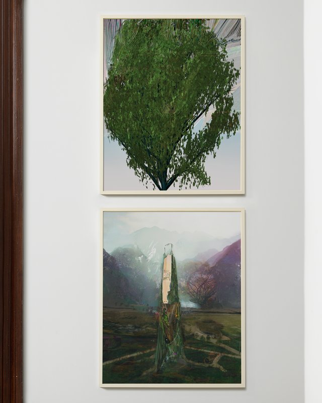 Green Scrape Real Safe Myth, 2016, 48 × 43 in, photo mockup