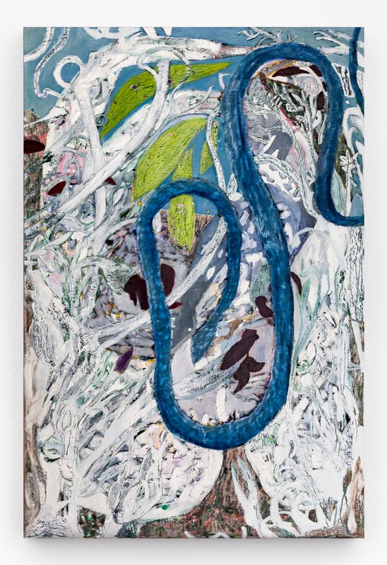 Tangled Bank (alternate), 2017, 36 × 24 × 1 in, mixed painting