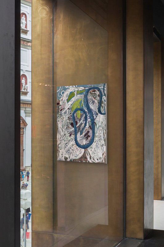 Tangled Bank (alternate), 2017, 36 × 24 × 1 in, mixed painting