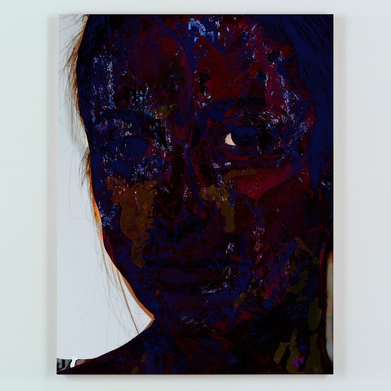 Mask 181126 (mockup), 2018, 44 × 34 in, matte giclée print