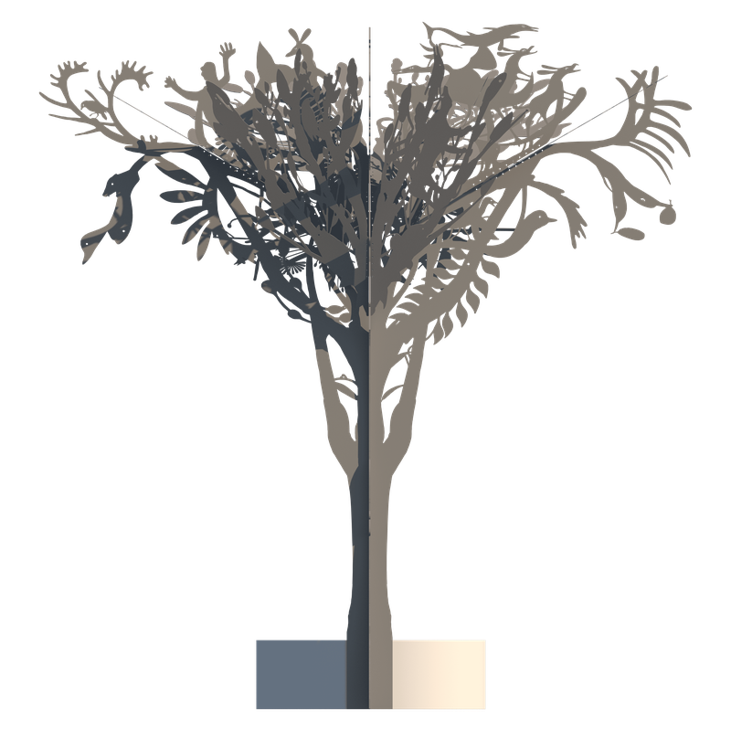 Alex Fischer, Story-Tree 3d orange-profile, 2020