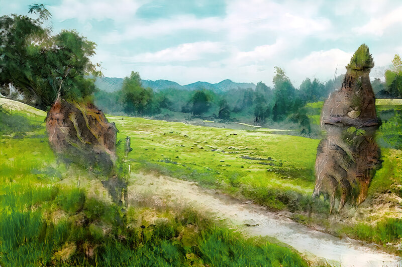 Totem Path, 2021, digital image