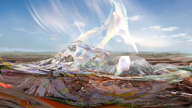 Alex Fischer, Untitled Landscape Drone Pano, 2021