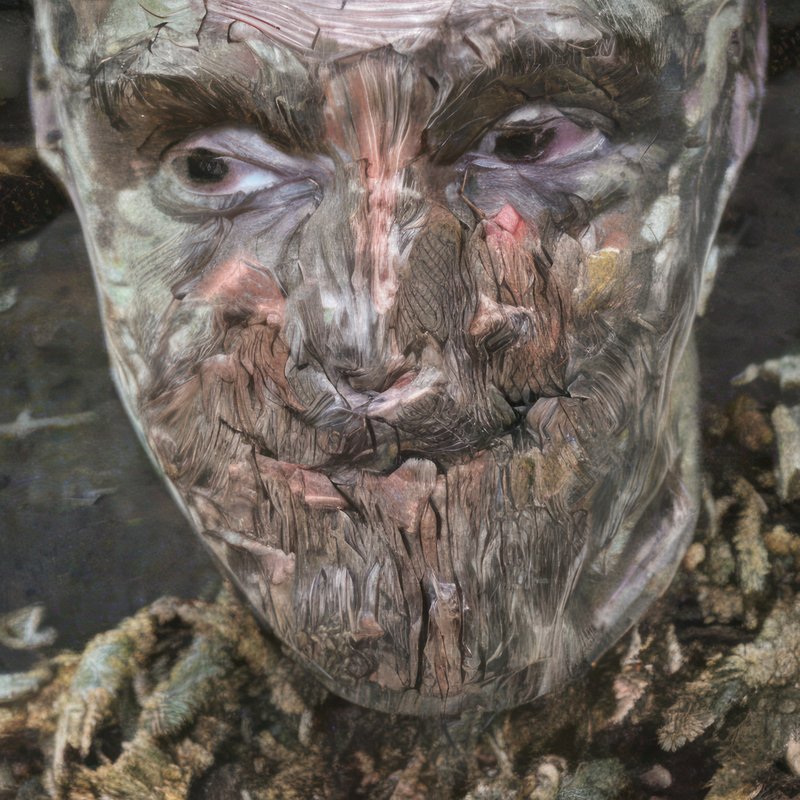 Gwynplaine has a permanent smile carved on his face by the King 01 artwork, 2023, digital image