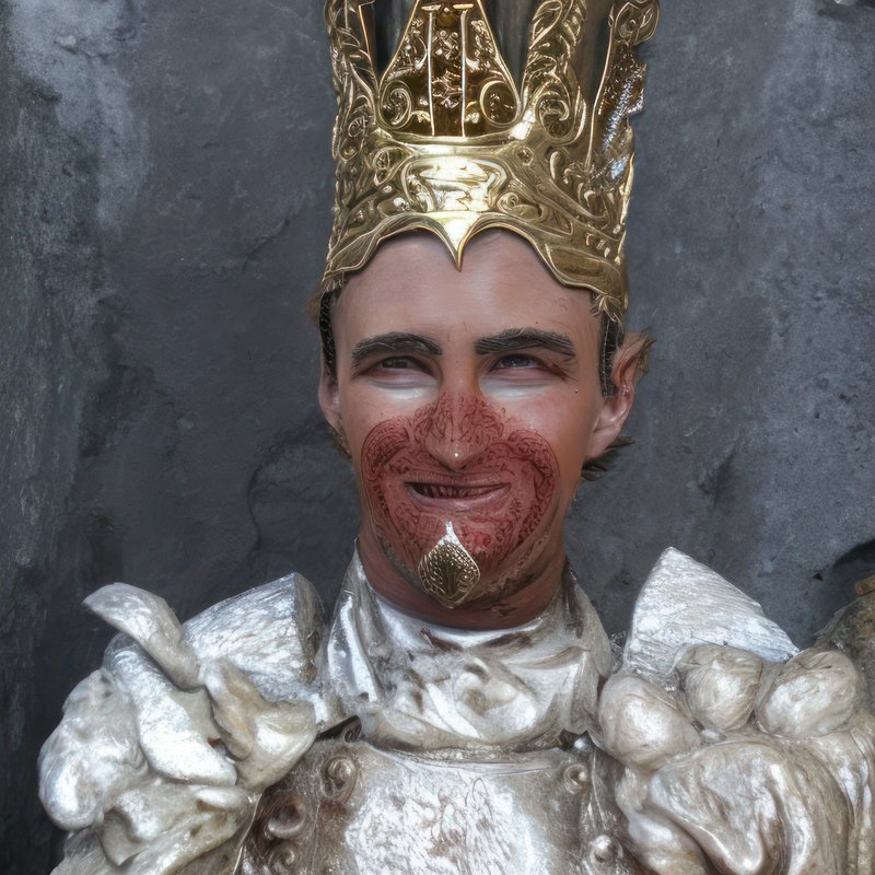 Alex Fischer, Gwynplaine has a permanent smile carved on his face by the King, 2023, Digital