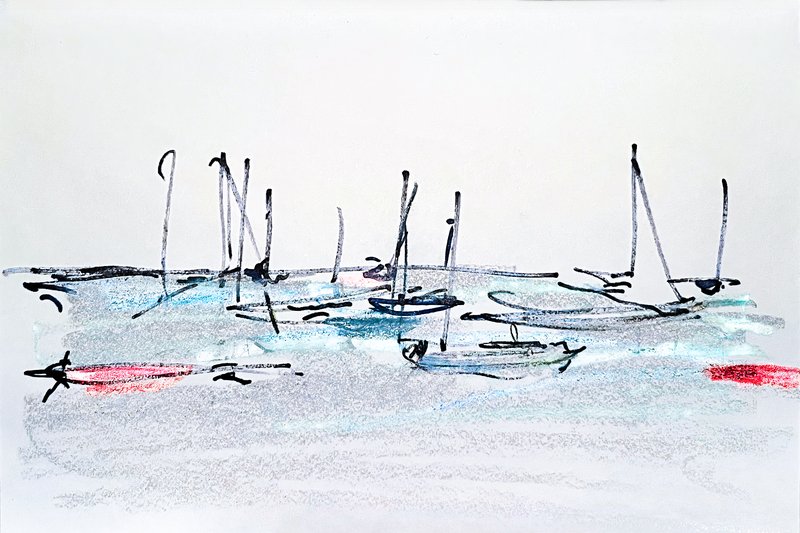 walks 04 artwork, 2024, pastel on paper