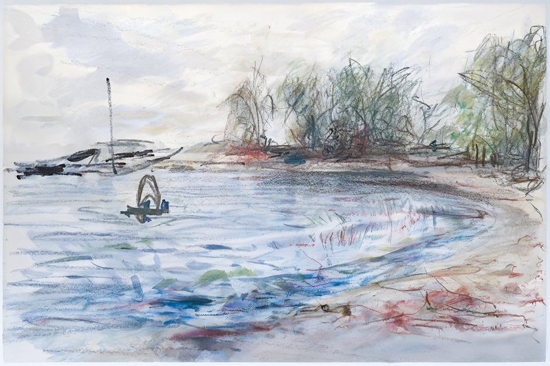 walks 05 artwork, 2024, pastel on paper