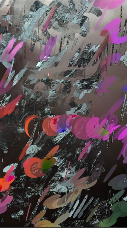 untitled (250519), 2025, 32 × 44 in, mixed media