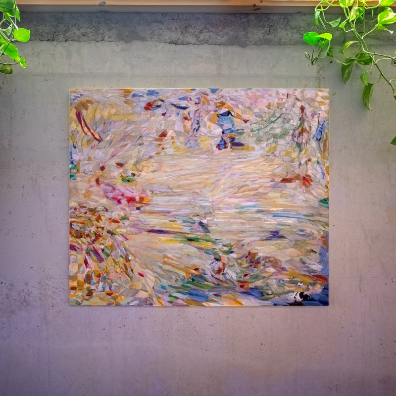 Nature Doesn't Play Chess, 2025, 30 × 36 in, acrylic on canvas