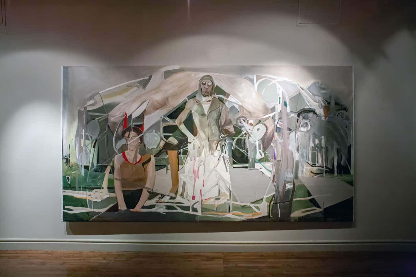 Alex Fischer, Apropos Creo, 2009, 75×141 inch acrylic on canvas.