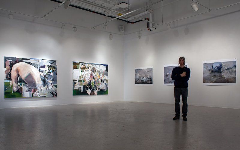 2009-02-23 install photo 01 Alex Fischer, Backwater Resolution, The Gales Gallery, York University, Toronto, Canada