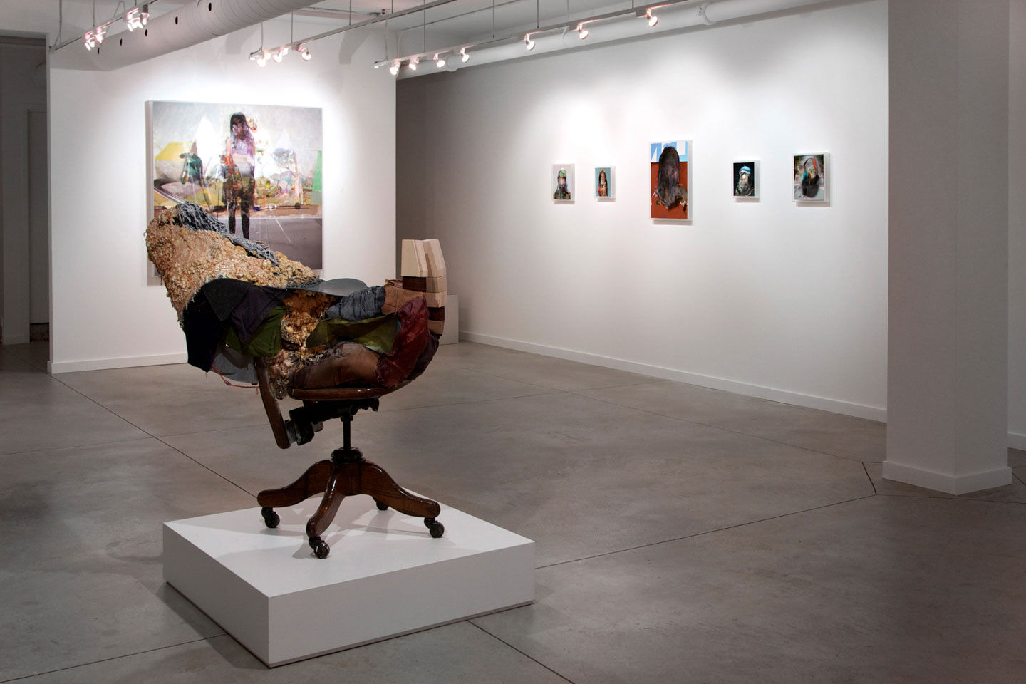 Alex Fischer, Knight assemblage sculpture, installed in 'Smarter Today' at O'Born Contemporary