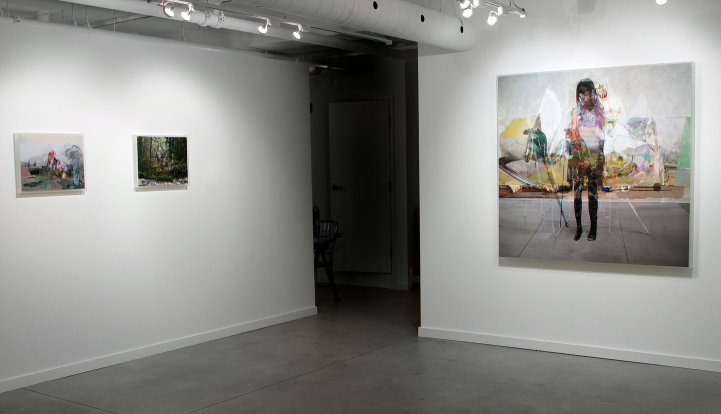 Alex Fischer, Bring home the Bacon, Untitled Greens, Figure Head installed in 'Smarter Today' at O'Born Contemporary