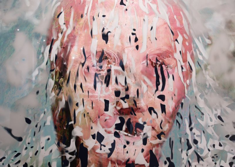 2012-05-09 install Adobe Mask detail Alex Fischer, Beyond The Fall, Galerie BAC, Montréal, Canada