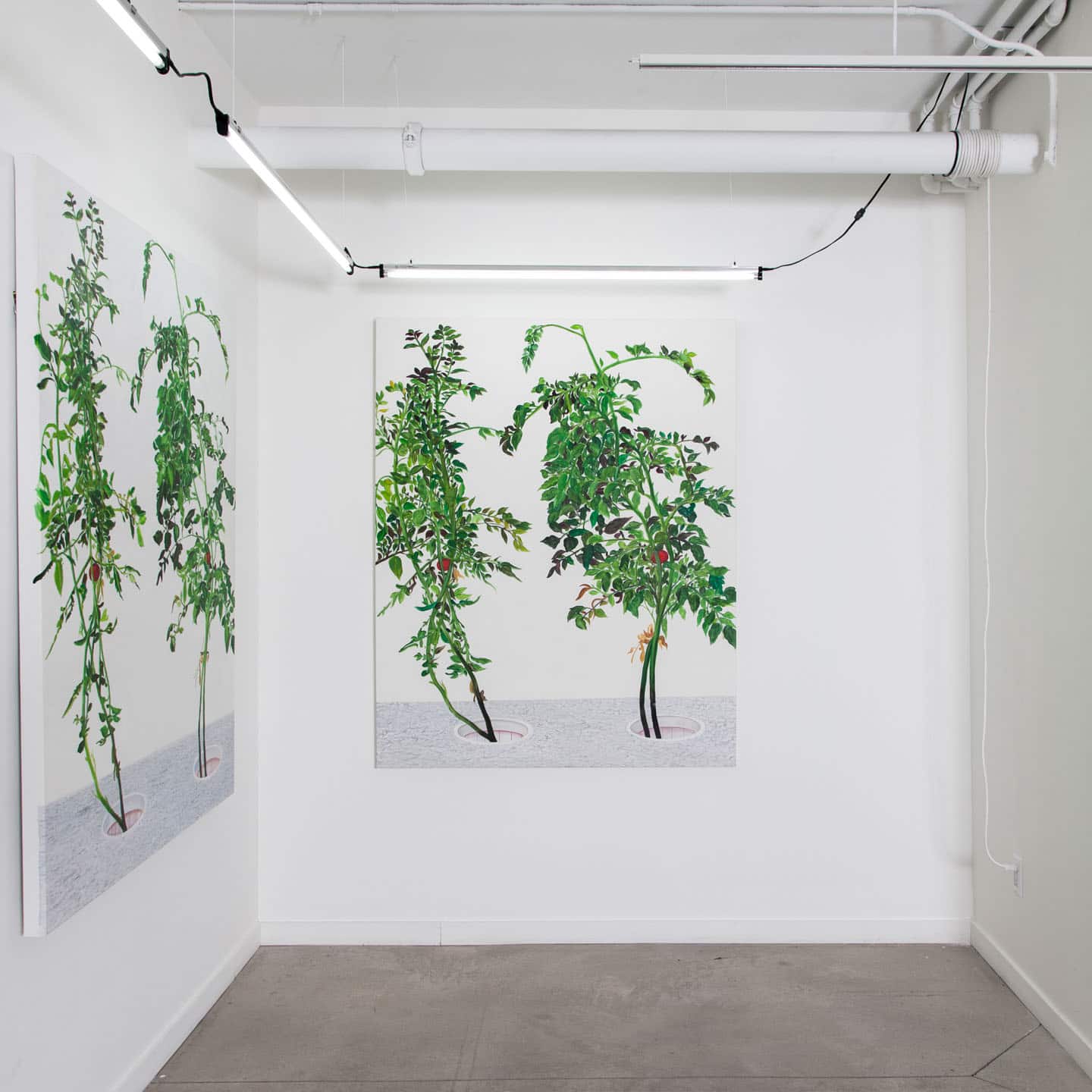 Alex Fischer, VII 陈山 Chen Shan, 2015, 60&times;48 oil on canvas installed in 1, 7 and 6000, O'Born Contemporary