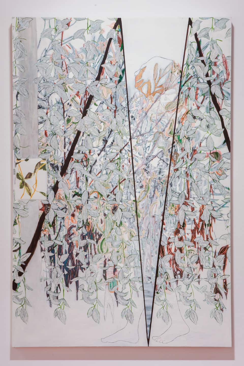 Alex Fischer, Season V 72&times;42 inch oil and acrylic on pine