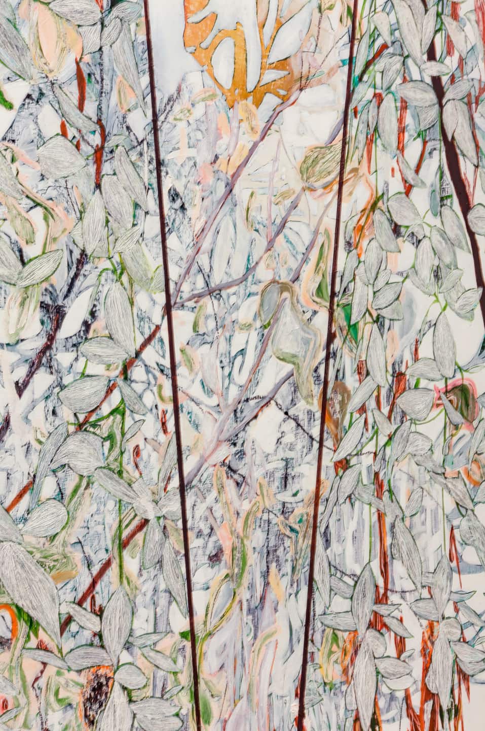 Alex Fischer, Season V detail of oil and acrylic on pine