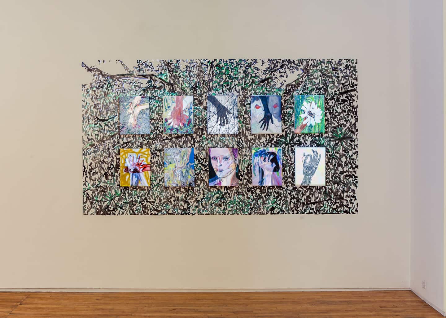 Alex Fischer, untitled projection wall in Trace Copy Render, Circuit Gallery @ Prefix ICA, Toronto, Canada