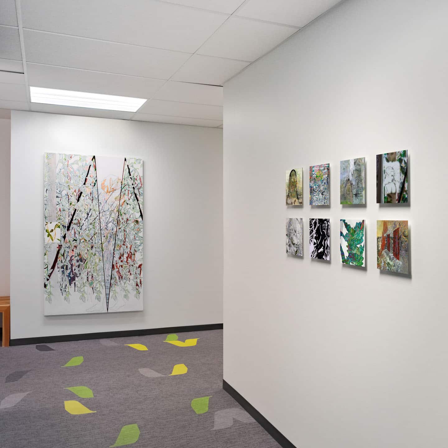 Alex Fischer, Season V, 72 &times; 48 in oil and acrylic on pine (with 8 printed panels)