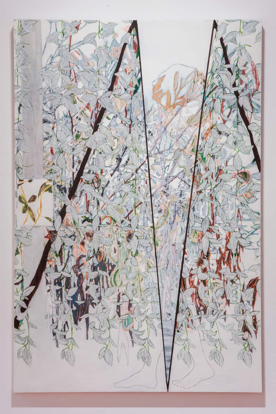 Alex Fischer, Season V 72&times;42 inch oil and acrylic on pine