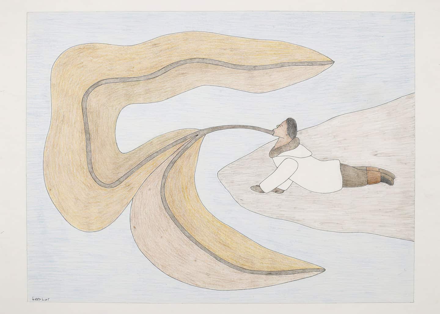 Qavavau Manumie, Untitled, 2016, 585×760mm / 23×30inch coloured pencil, graphite, and ink on paper