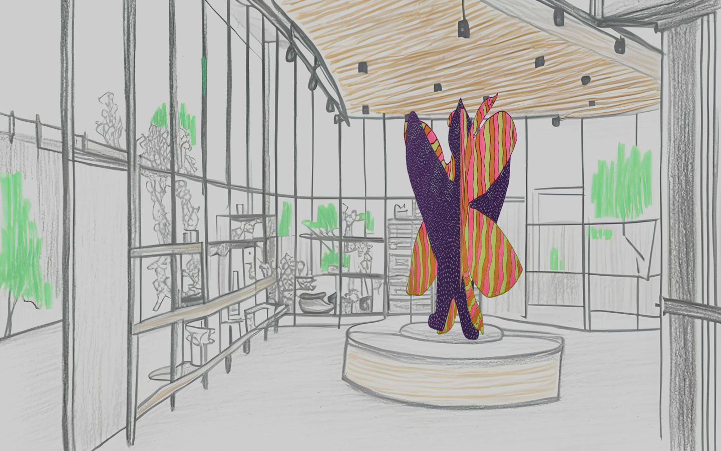 Alex Fischer, As a Bird, 2023 concept sketch