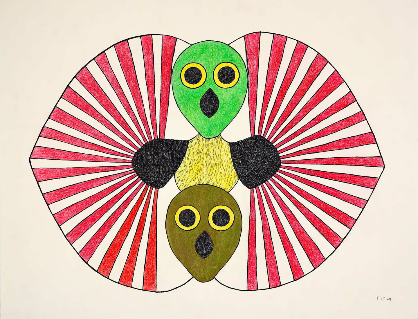 Meelia Kelly, untitled 176-0278, 2023 21⅘&times;27⅞ in coloured pencil and Ink